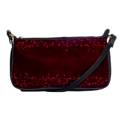 Red Splashes On Purple Background Shoulder Clutch Bag by SychEva
