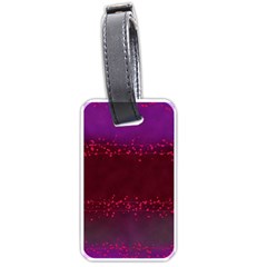 Red Splashes On Purple Background Luggage Tag (one Side) by SychEva