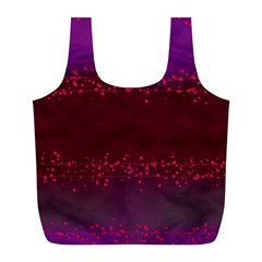 Red Splashes On Purple Background Full Print Recycle Bag (l) by SychEva