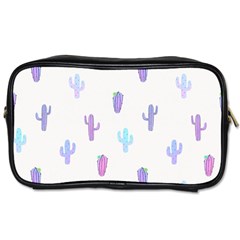 Purple And Blue Cacti Toiletries Bag (two Sides) by SychEva