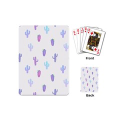 Purple And Blue Cacti Playing Cards Single Design (mini) by SychEva