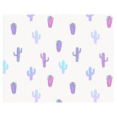 Purple And Blue Cacti Double Sided Flano Blanket (medium)  by SychEva