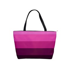 Pink Gradient Stripes Classic Shoulder Handbag by Dazzleway