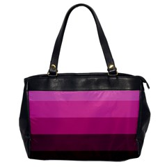 Pink Gradient Stripes Oversize Office Handbag by Dazzleway