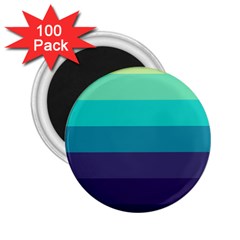 Blue Gradient Stripes  2 25  Magnets (100 Pack)  by Dazzleway