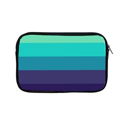 Blue Gradient Stripes  Apple Macbook Pro 13  Zipper Case by Dazzleway