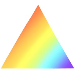 Rainbow Gradient  Wooden Puzzle Triangle by Dazzleway