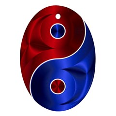 Yin-yang-eastern-asian-philosophy Oval Ornament (two Sides)