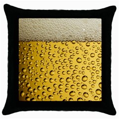 Beer Bubbles Throw Pillow Case (black)