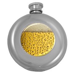 Beer Bubbles Round Hip Flask (5 Oz)