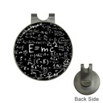 Science-albert-einstein-formula-mathematics-physics-special-relativity Hat Clips with Golf Markers Front