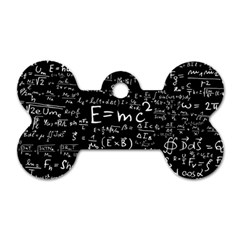 Science-albert-einstein-formula-mathematics-physics-special-relativity Dog Tag Bone (one Side) by Sudhe