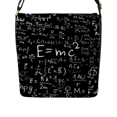 Science-albert-einstein-formula-mathematics-physics-special-relativity Flap Closure Messenger Bag (l) by Sudhe