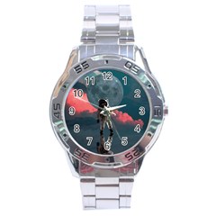 Astronaut-moon-space-nasa-planet Stainless Steel Analogue Watch by Sudhe