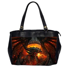 Dragon Fire Fantasy Art Oversize Office Handbag (2 Sides) by Sudhe