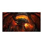 Dragon Fire Fantasy Art Satin Wrap Front