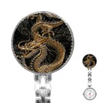 Fantasy Dragon Pentagram Stainless Steel Nurses Watch Front