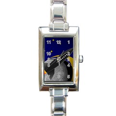 Science-fiction-sci-fi-sci-fi-logo Rectangle Italian Charm Watch