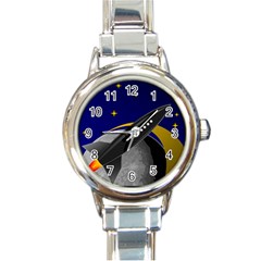 Science-fiction-sci-fi-sci-fi-logo Round Italian Charm Watch