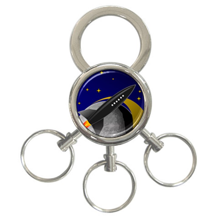 Science-fiction-sci-fi-sci-fi-logo 3-Ring Key Chain