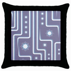 Pattern-non-seamless-background Throw Pillow Case (black)