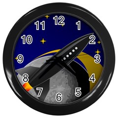 Science-fiction-sci-fi-sci-fi-logo Wall Clock (black)