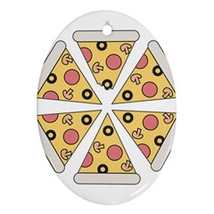 Pizza-slice-food-italian Ornament (oval)