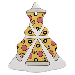 Pizza-slice-food-italian Christmas Tree Ornament (two Sides) by Sudhe