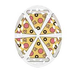 Pizza-slice-food-italian Ornament (oval Filigree) by Sudhe