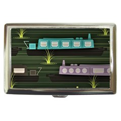 Narrow-boats-scene-pattern Cigarette Money Case