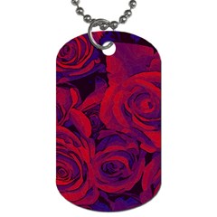 Roses-red-purple-flowers-pretty Dog Tag (two Sides)