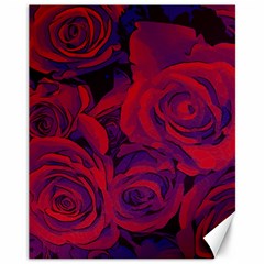 Roses-red-purple-flowers-pretty Canvas 11  X 14 