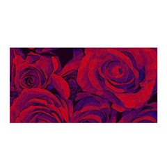 Roses-red-purple-flowers-pretty Satin Wrap