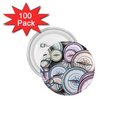 Compass-direction-north-south-east 1 75  Buttons (100 Pack) 