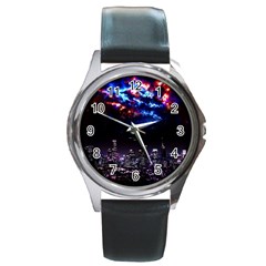 Science-fiction-sci-fi-forward Round Metal Watch by Sudhe