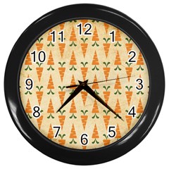 Pattern-carrot-pattern-carrot-print Wall Clock (black)