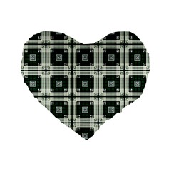 Pattern-design-texture-fashion Standard 16  Premium Flano Heart Shape Cushions by Sudhe