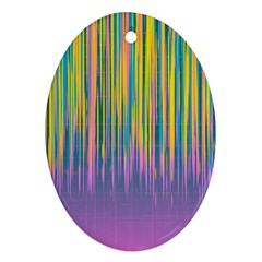 Background-colorful-texture-bright Oval Ornament (two Sides)