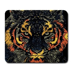 Tiger-predator-abstract-feline Large Mousepads