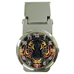 Tiger-predator-abstract-feline Money Clip Watches