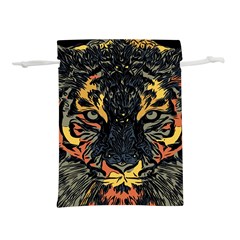 Tiger-predator-abstract-feline Lightweight Drawstring Pouch (m) by Sudhe