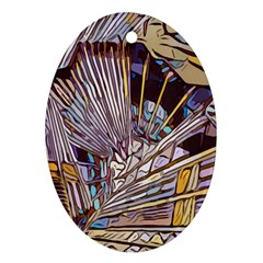 Abstract-drawing-design-modern Oval Ornament (two Sides)