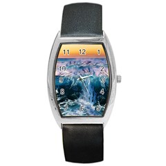 Sea-waves-ocean-water-beach-surf Barrel Style Metal Watch