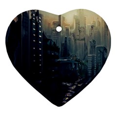 Apocalypse-post-apocalyptic Heart Ornament (two Sides)