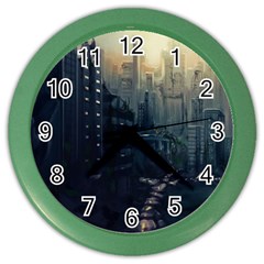 Apocalypse-post-apocalyptic Color Wall Clock by Sudhe
