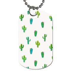 Funny Cacti With Muzzles Dog Tag (two Sides) by SychEva