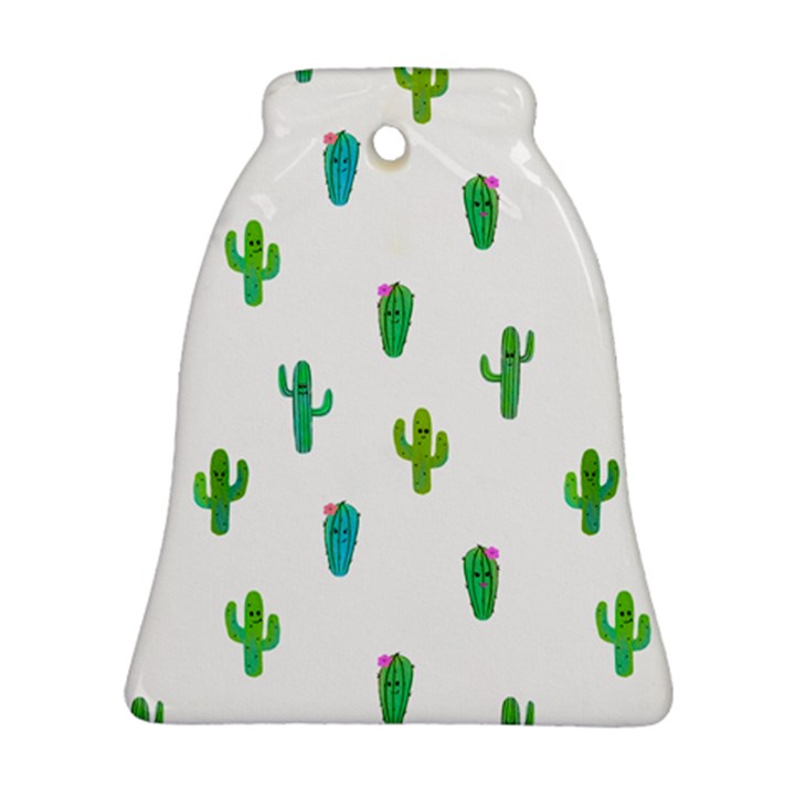 Funny Cacti With Muzzles Bell Ornament (Two Sides)