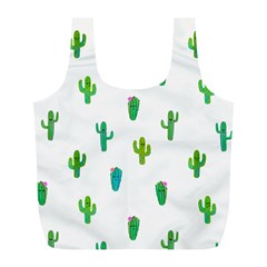 Funny Cacti With Muzzles Full Print Recycle Bag (l) by SychEva