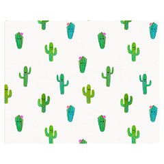 Funny Cacti With Muzzles Double Sided Flano Blanket (medium)  by SychEva
