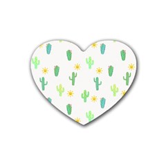 Green Cacti With Sun Heart Coaster (4 Pack)  by SychEva